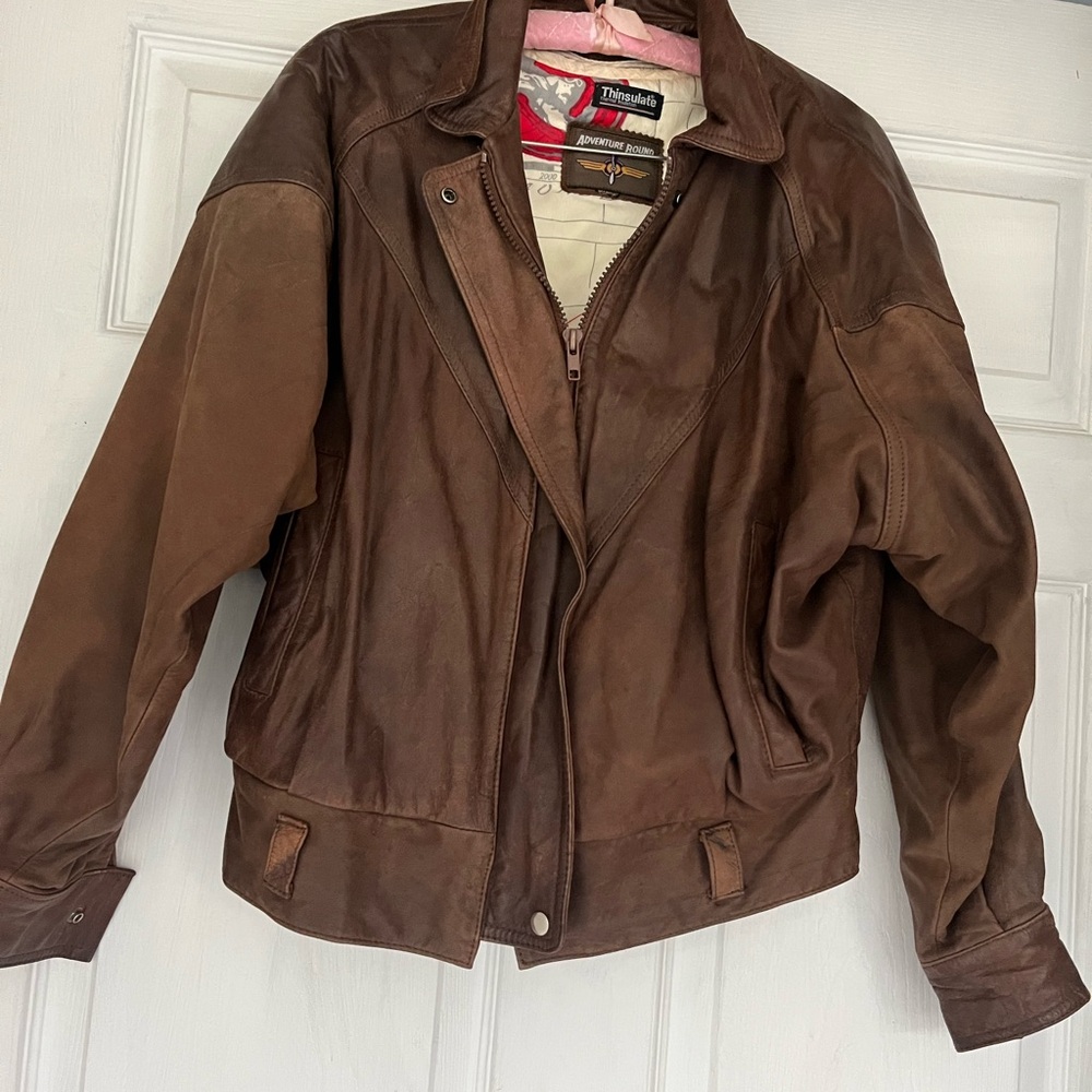 3M Thinsulate Women's Dark Brown Leather Jacket